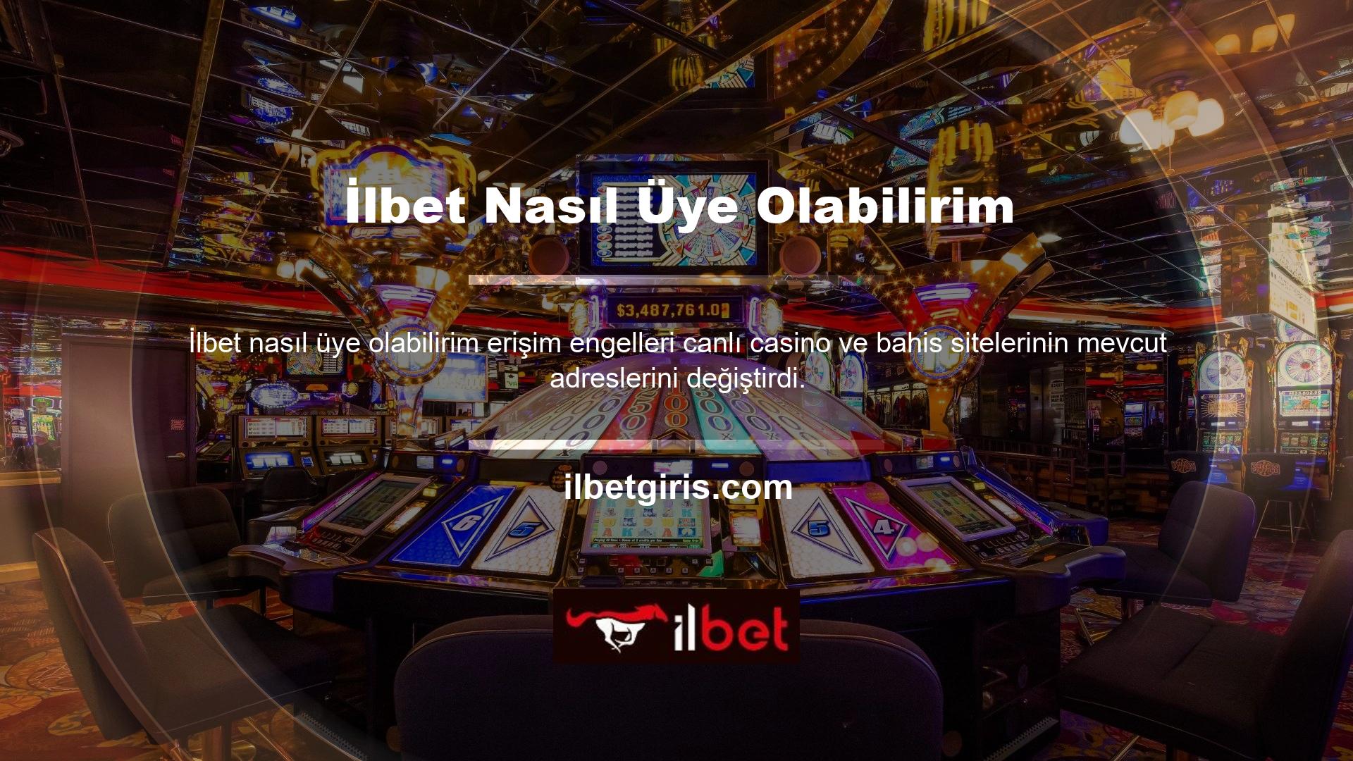 Türkiye'de casino ve İlbet sitelerine erişime izin verilmemektedir